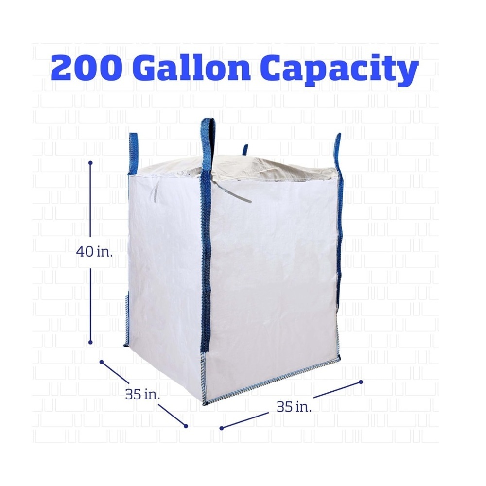 Heavy Duty Debris Bag  200 Gallon Woven Contractor Trash Holds up to 2200 lbs